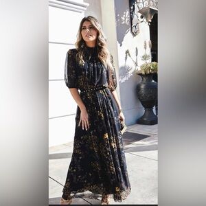 Aritzia Wilfred Replique Black Maxi Dress